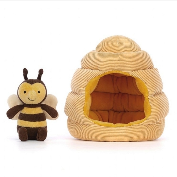Jellycat Honeyhome Bee 7x7" 🐝 Soft & Plush NWT - Picture 2 of 6